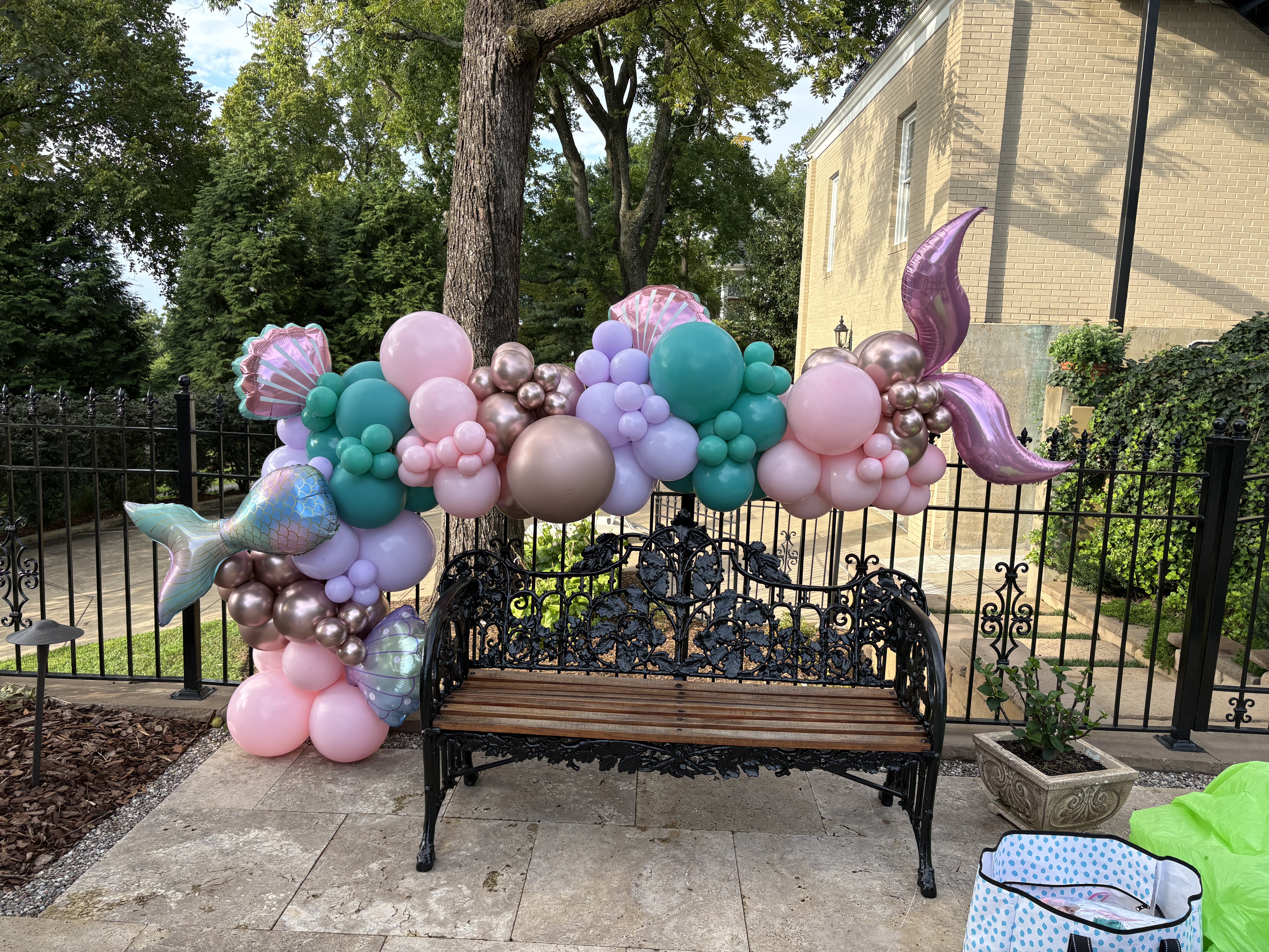 Mermaid balloon garland