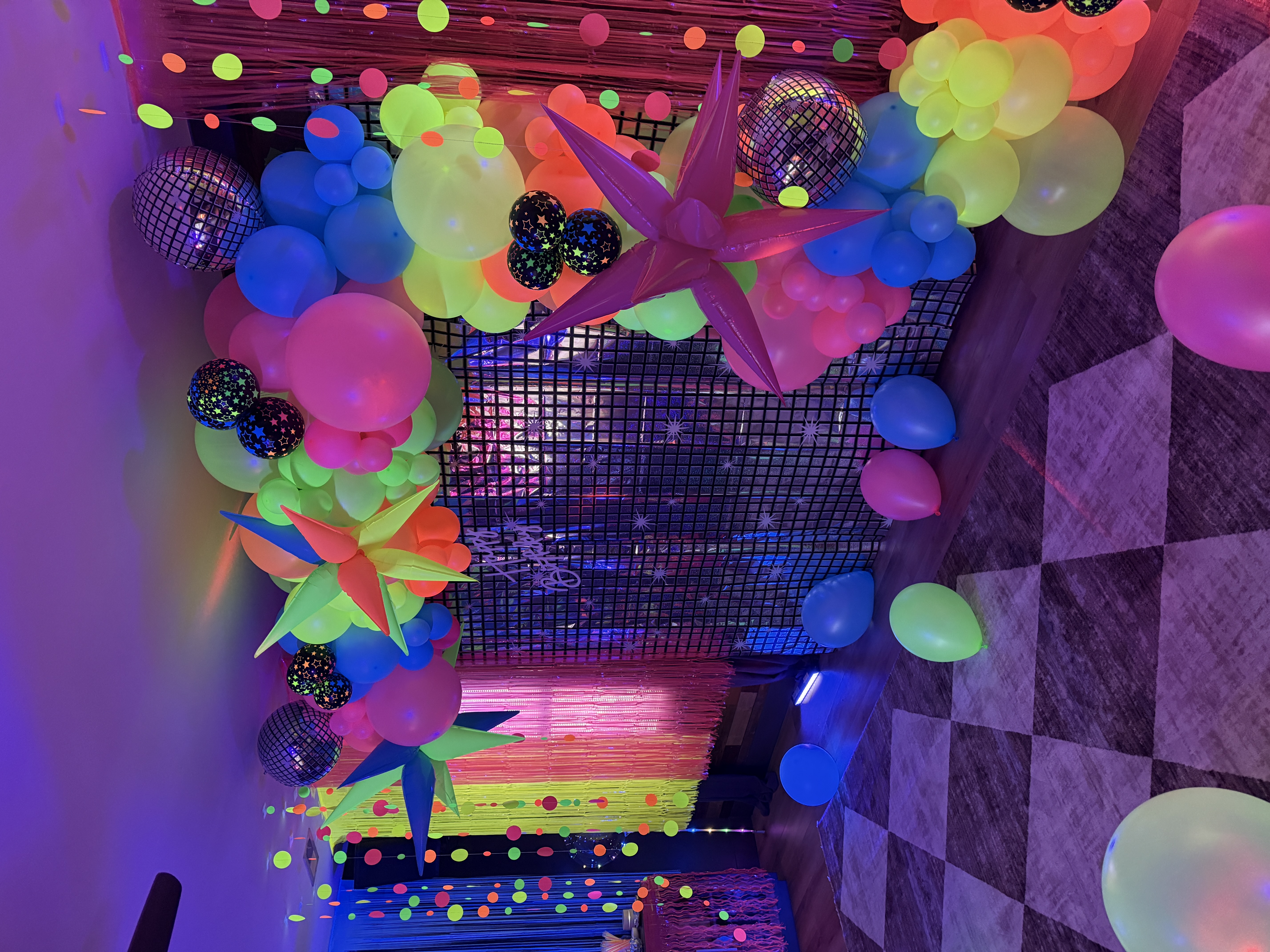 Neon balloon installation