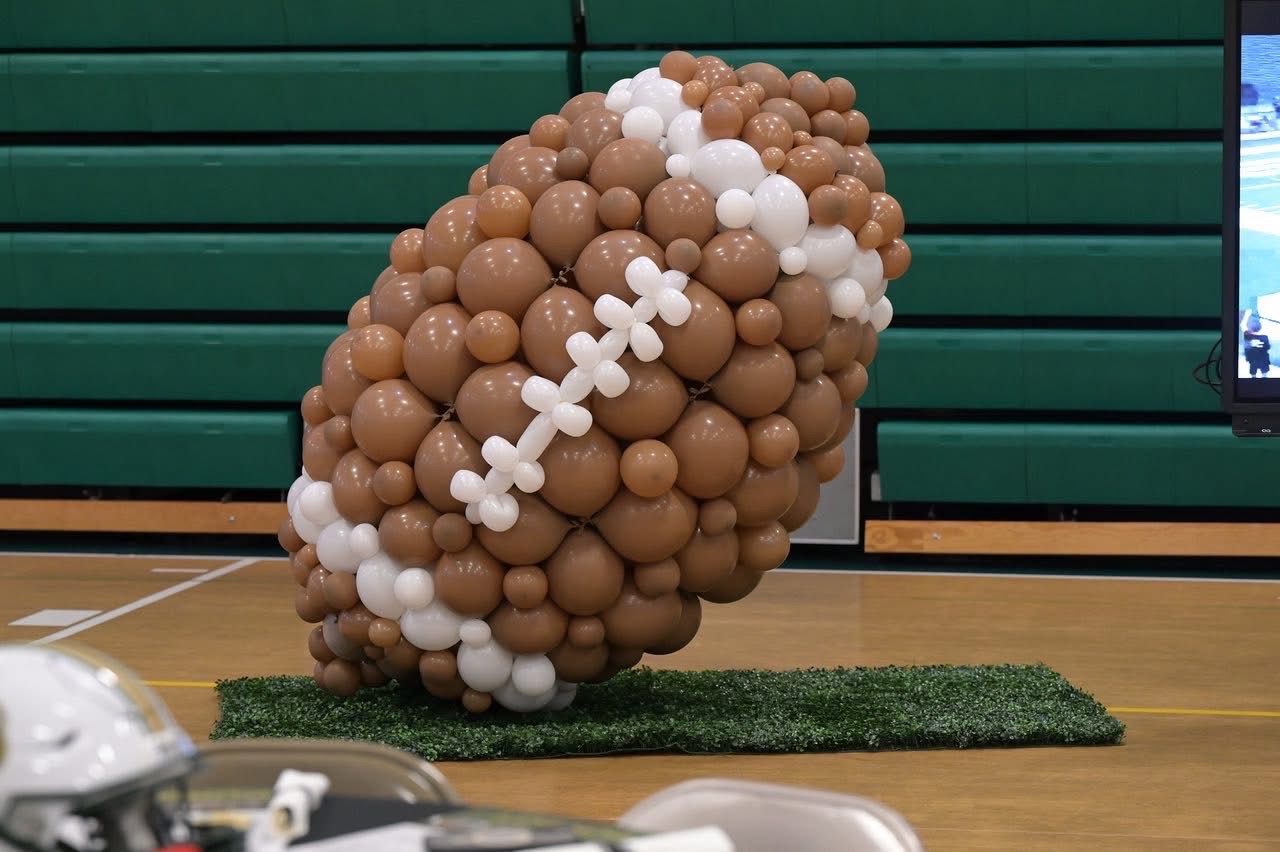 Football balloon sculpture